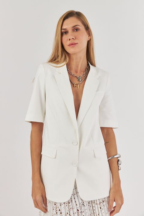 BLAZER ALFAIATARIA MANGA CURTA POLI - twentyfourseven